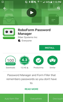 download the new version for iphoneRoboForm
