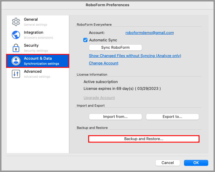 How can I make a backup of my RoboForm data? – RoboForm Help Center