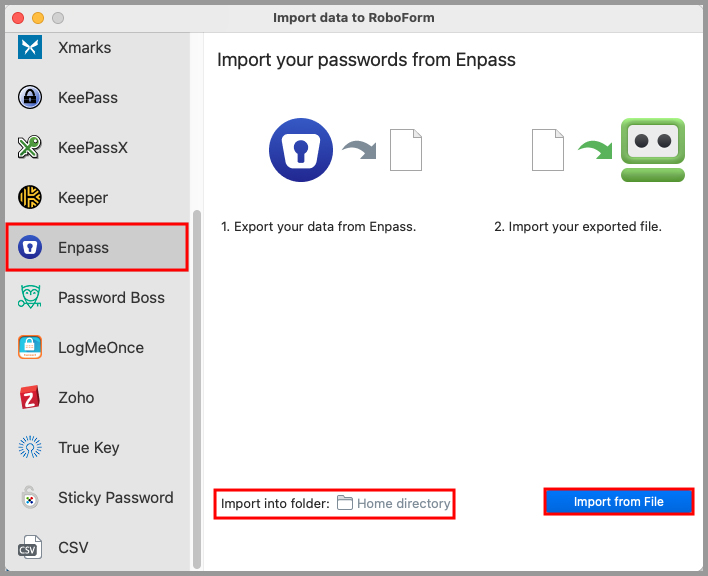 How To Import From Enpass Roboform Help Center 5316