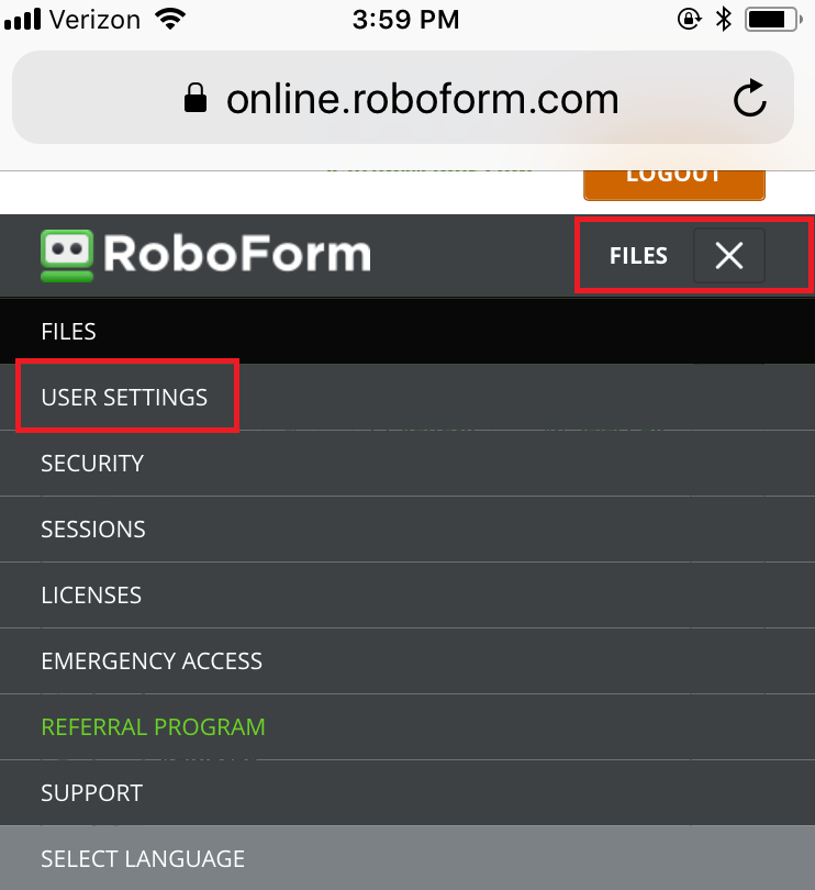 forgot roboform online password