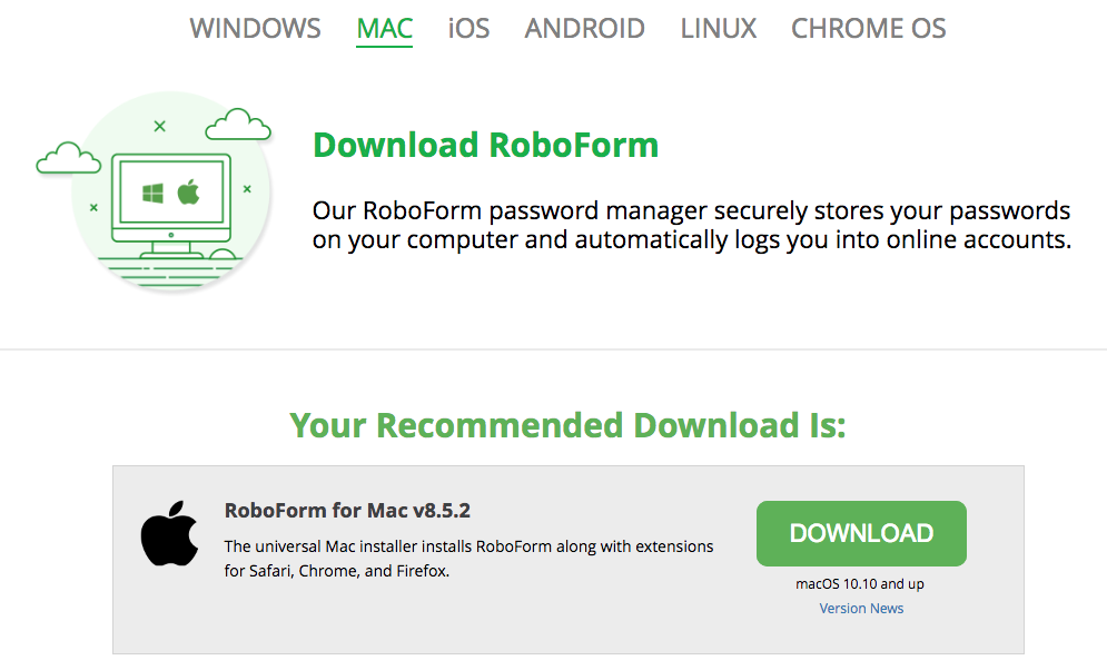 download adding roboform to chrome
