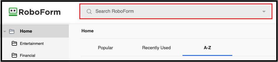roboform start page chrome