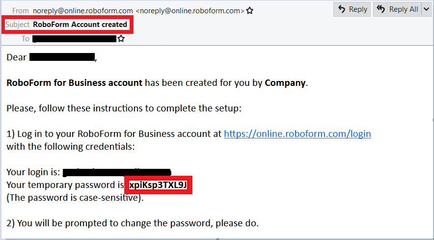 login with existing account wtih email and master password entry fields, select back or next